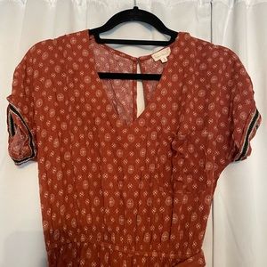 Burnt orange jumpsuit